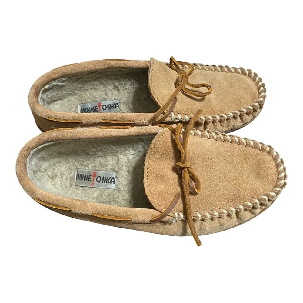 Minnetonka Tan Suede Moccasin Loafers 8
